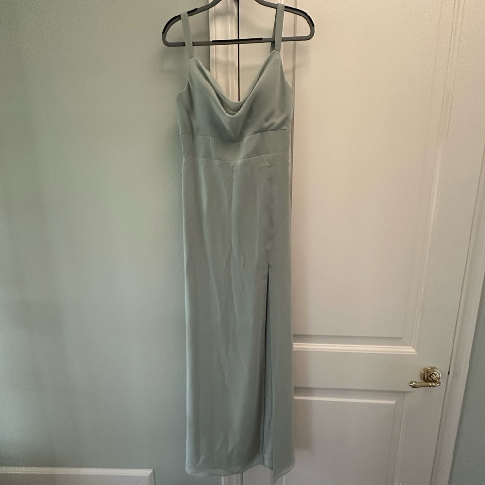 Azazie Salma Bridesmaid Dress in Agave - Picture 5 of 7